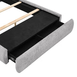 Reverie Pewter King Bed with Drawer by Crown Mark at Eve Furniture