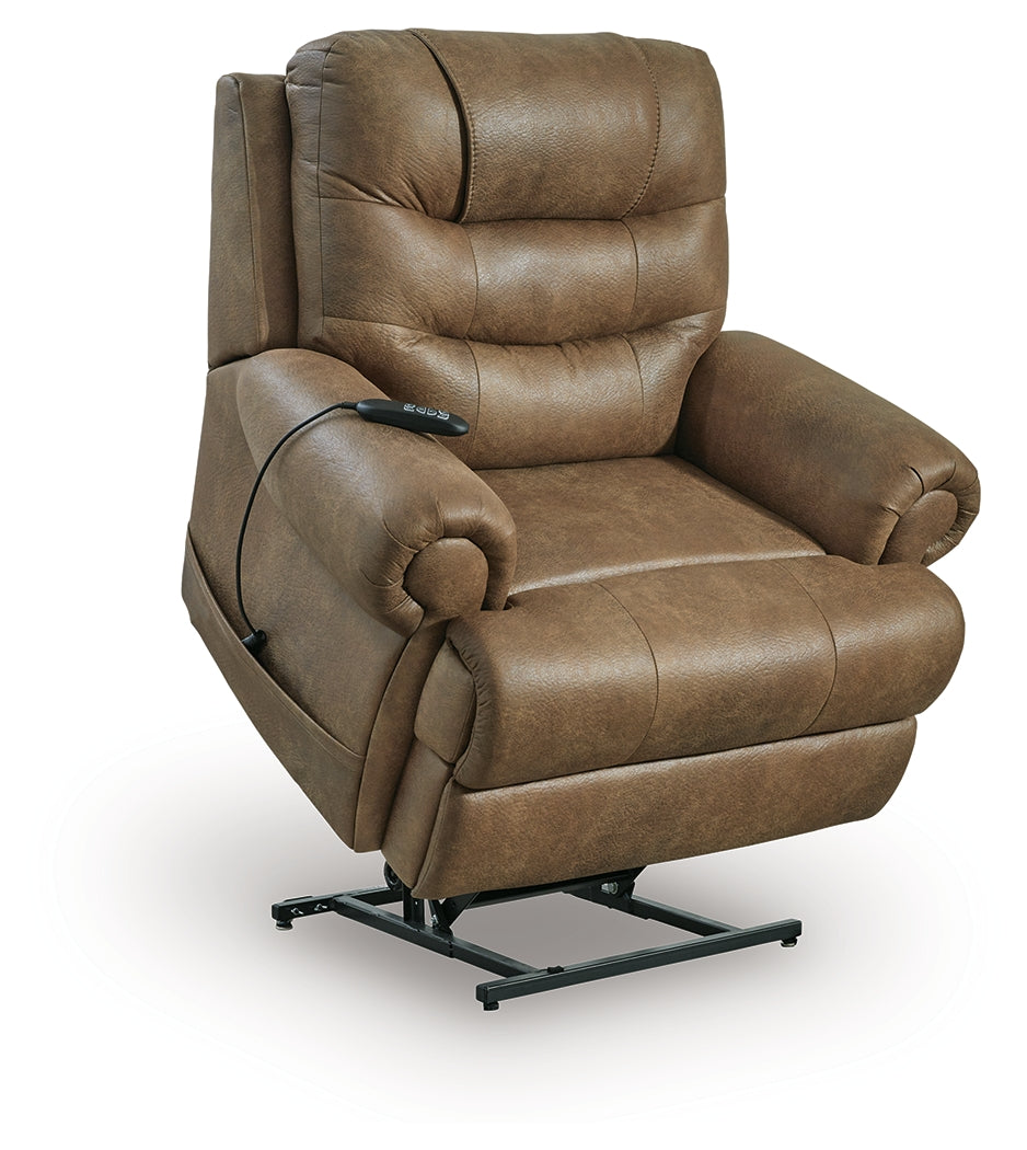 Revived and Restored Earth Power Lift Recliner by Ashley at Eve Furniture