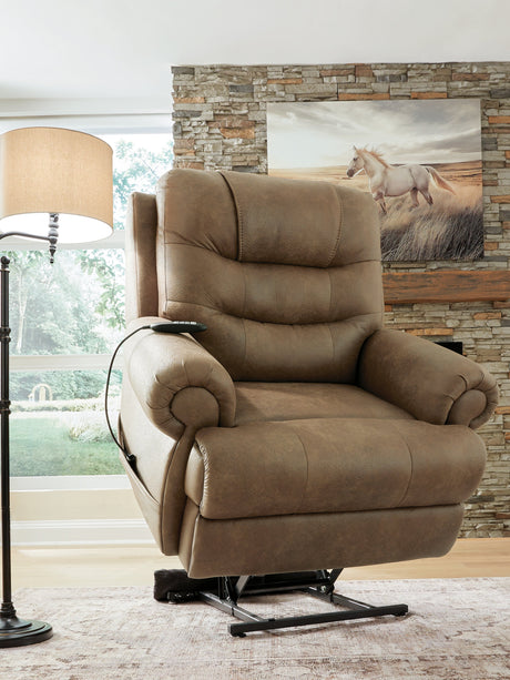 Revived and Restored Earth Power Lift Recliner by Ashley at Eve Furniture