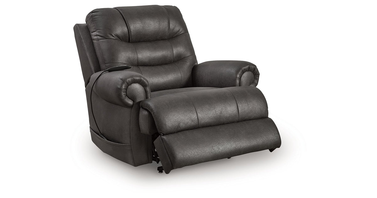 Revived and Restored Granite Power Lift Recliner by Ashley at Eve Furniture