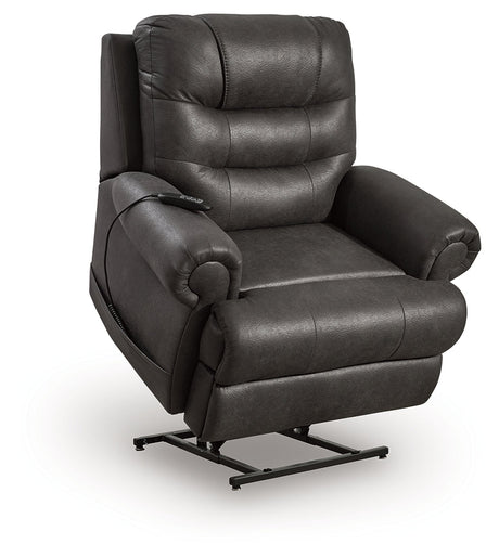 Revived and Restored Granite Power Lift Recliner by Ashley at Eve Furniture