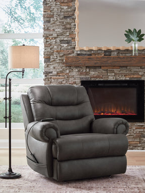 Revived and Restored Granite Power Lift Recliner by Ashley at Eve Furniture