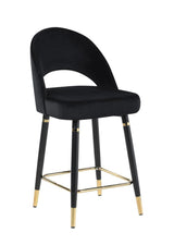 Reyes Black Arched Back Upholstered Counter Height Stools, Set of 2 by Coaster at Eve Furniture