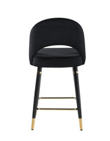Reyes Black Arched Back Upholstered Counter Height Stools, Set of 2 by Coaster at Eve Furniture