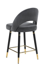 Reyes Gray Arched Back Upholstered Counter Height Stools, Set of 2 by Coaster at Eve Furniture