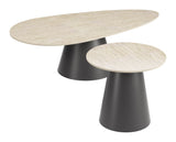 Reyes Natural & Black Coffee Table Set (2-Piece) by Zuomod at Eve Furniture
