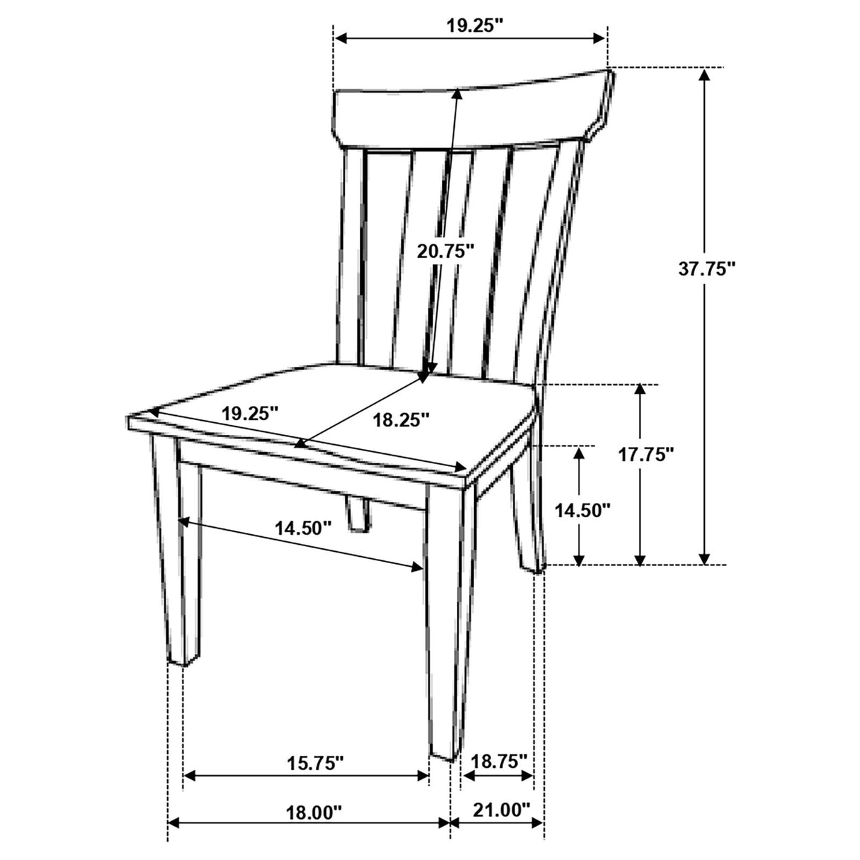 Reynolds Brown Oak 5-Piece Rectangular Dining Set