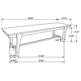 Reynolds Brown Oak 6-Piece Rectangular Dining Set