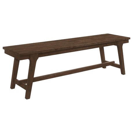 Reynolds Brown Oak Rectangular Trestle Base Dining Bench