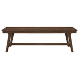 Reynolds Brown Oak Rectangular Trestle Base Dining Bench