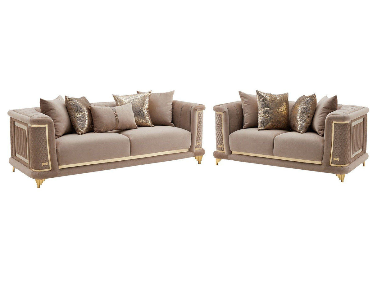 Kate Luxury Sofa & Loveseat by Cosmos Furniture at Eve Furniture