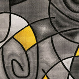 Sivas Contemporary Charcoal Yellow Area Rug by Furniture of America at Eve Furniture
