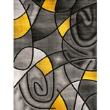 Sivas Contemporary Charcoal Yellow Area Rug by Furniture of America at Eve Furniture