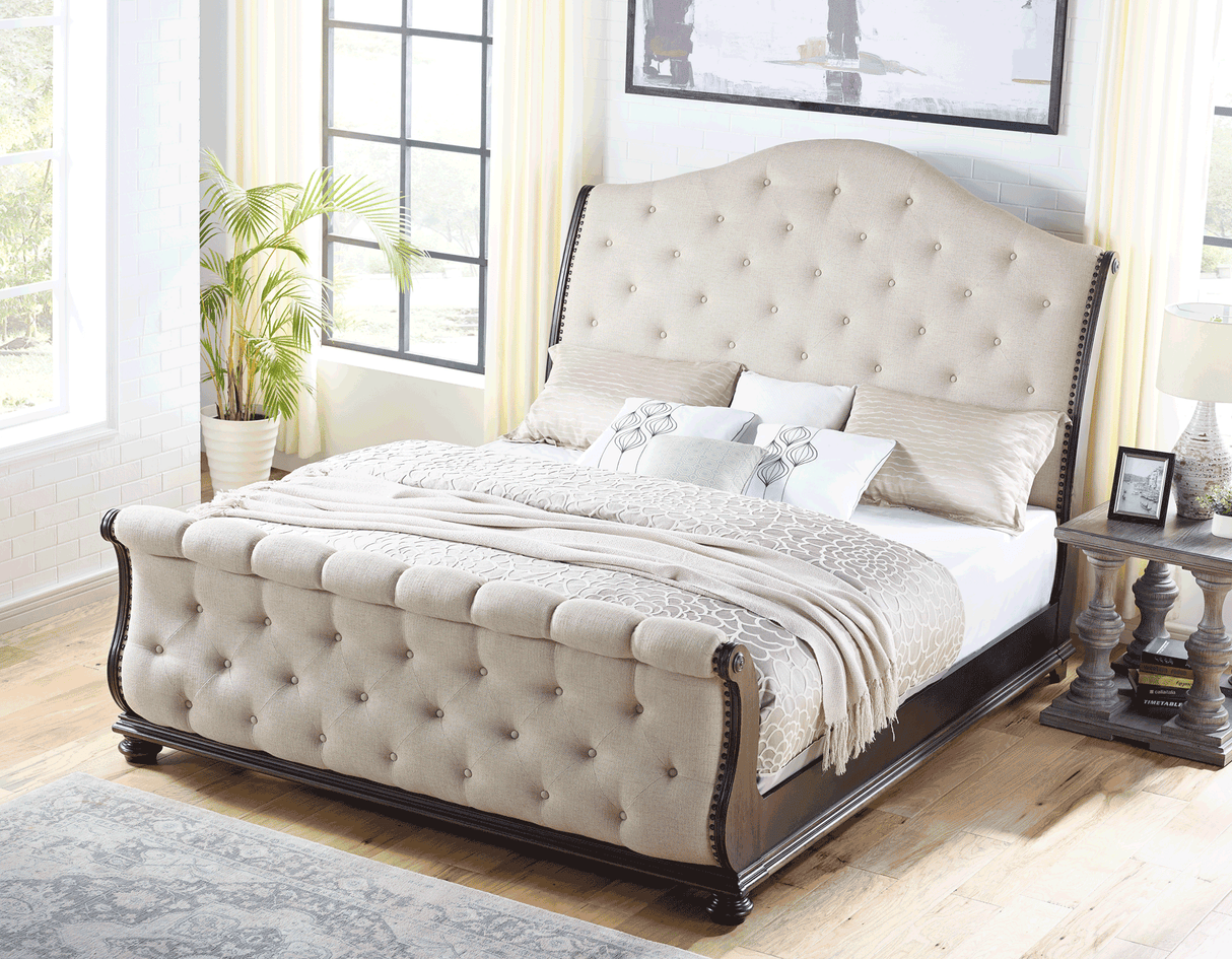 Rhapsody Sleigh 4-Piece King Set (King Bed/DR/MR/NS)