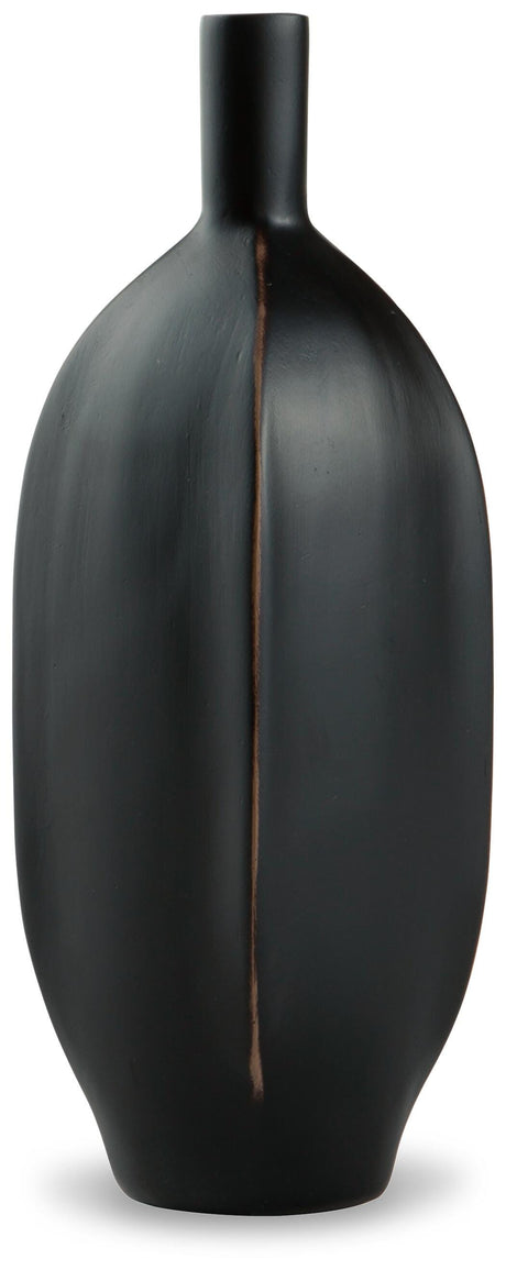Rhaveney Black Vase by Ashley at Eve Furniture