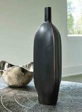 Rhaveney Black Vase by Ashley at Eve Furniture