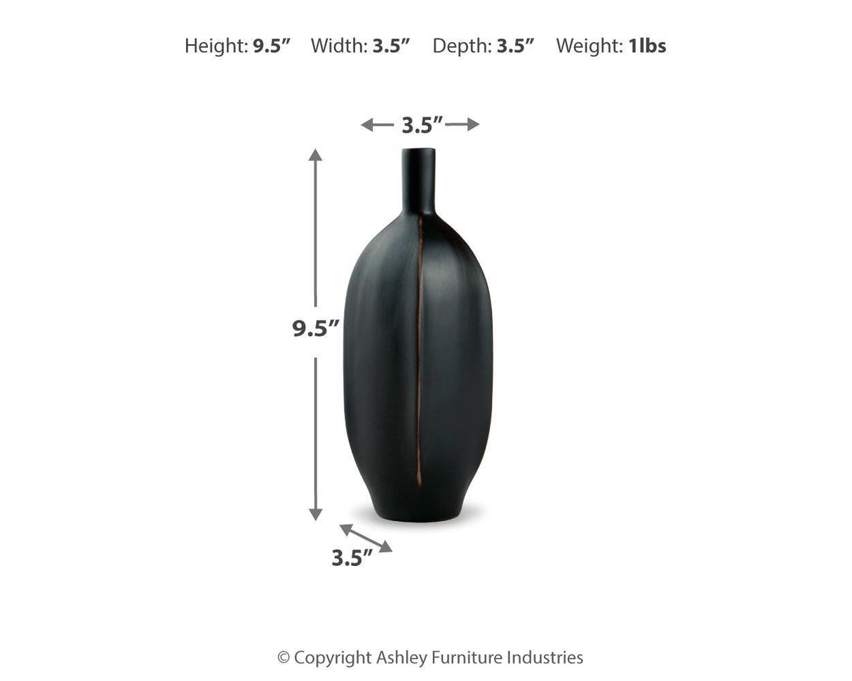Rhaveney Black Vase by ASHLEY FURNITURE at Eve Furniture