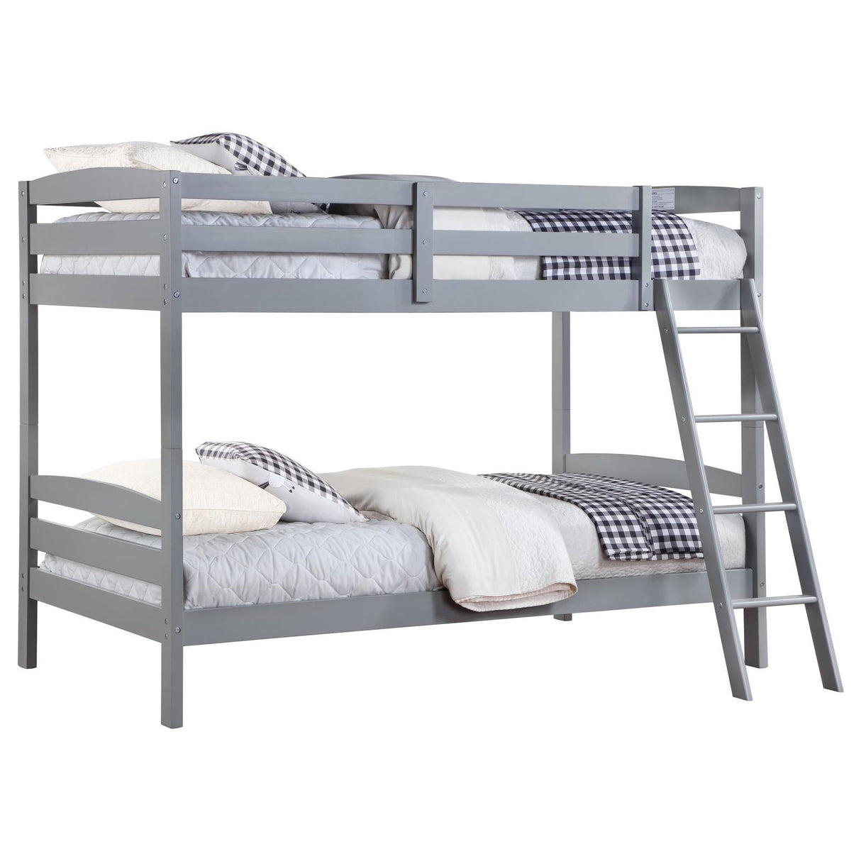 Rhea Grey Wood Twin Over Twin Bunk Bed by Coaster at Eve Furniture