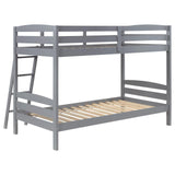 Rhea Grey Wood Twin Over Twin Bunk Bed by Coaster at Eve Furniture