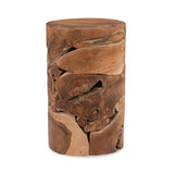 Rhea Natural Round Accent Table by Classic Home at Eve Furniture