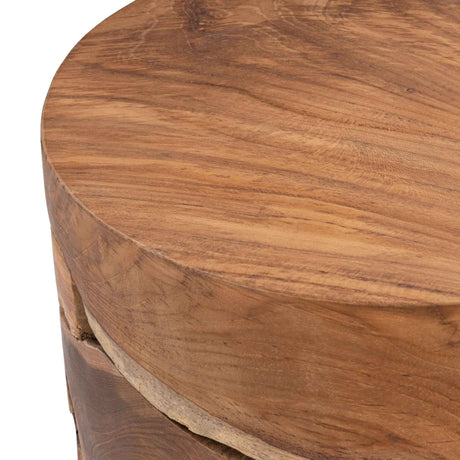 Rhea Natural Round Accent Table by Classic Home at Eve Furniture