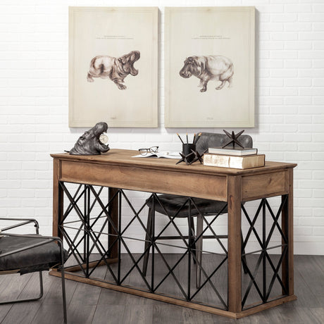 Rhea (Set of 3) Brown Cast Iron Small, Medium & Large Jacks by Mercana at Eve Furniture