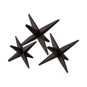 Rhea (Set of 3) Brown Cast Iron Small, Medium & Large Jacks by Mercana at Eve Furniture
