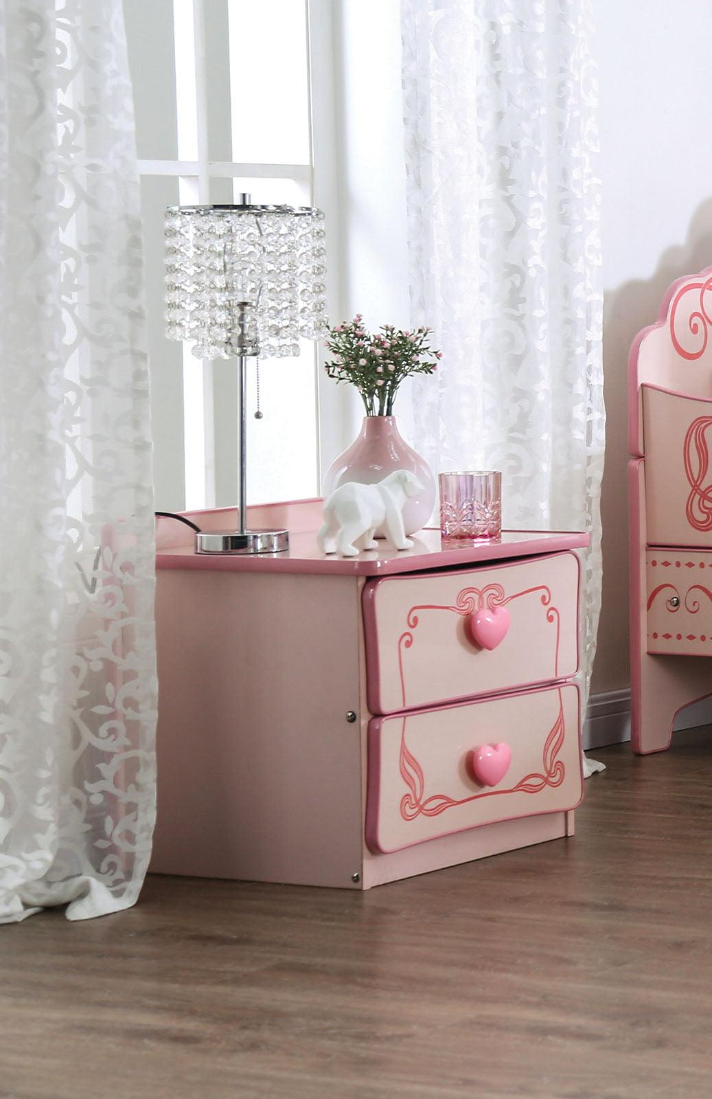 Rheanna Pink Night Stand by Furniture of America at Eve Furniture