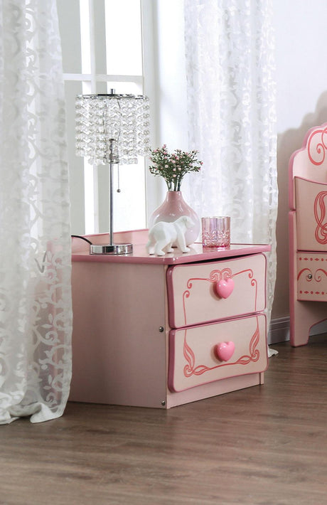 Rheanna Pink Night Stand by Furniture of America at Eve Furniture