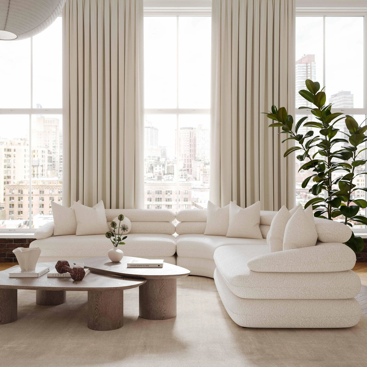 Rhema Washed Ash Nesting Coffee Table Set by TOV Furniture at Eve Furniture