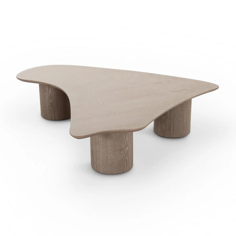 Rhema Washed Ash Organic Low Coffee Table by TOV Furniture at Eve Furniture
