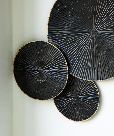 Rhetlen Black/Gold Finish Wall Decor by Ashley at Eve Furniture
