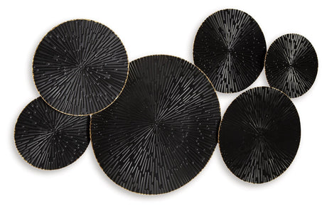 Rhetlen Black/Gold Finish Wall Decor by Ashley at Eve Furniture