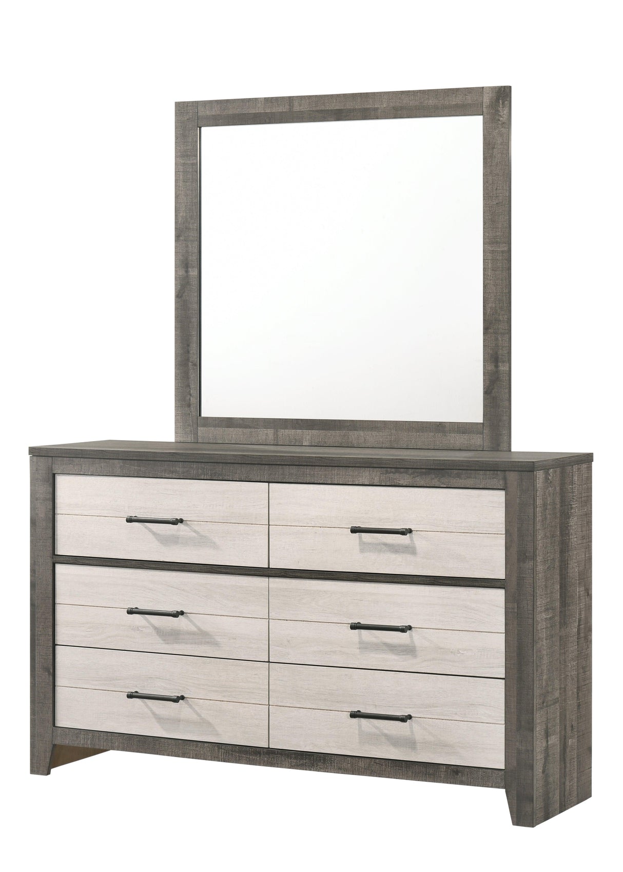 Rhett Brown and Cream Bedroom Mirror (Mirror Only) by Crown Mark at Eve Furniture