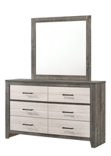 Rhett Brown and Cream Bedroom Mirror (Mirror Only) by Crown Mark at Eve Furniture