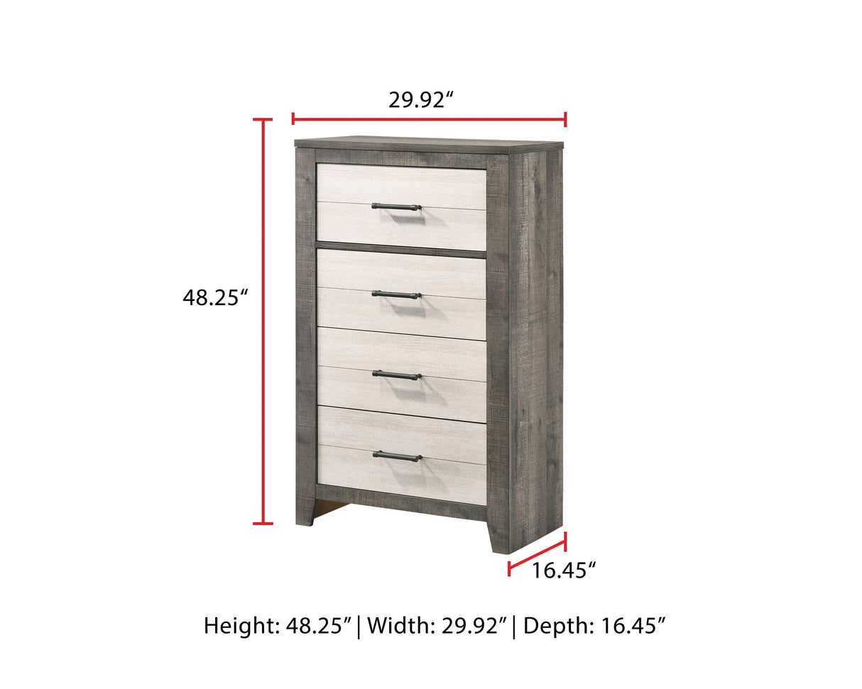 Rhett Brown and Cream Chest by Crown Mark at Eve Furniture