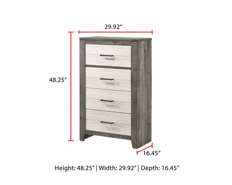 Rhett Brown and Cream Chest by Crown Mark at Eve Furniture