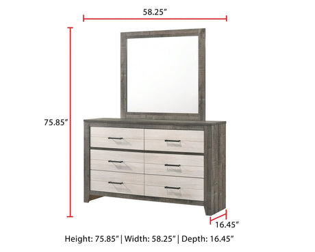 Rhett Brown and Cream Dresser by Crown Mark at Eve Furniture