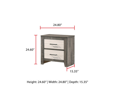 Rhett Brown and Cream Nightstand by Crown Mark at Eve Furniture