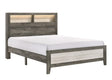 Rhett Brown and Cream Queen LED Platform Bed by Crown Mark at Eve Furniture