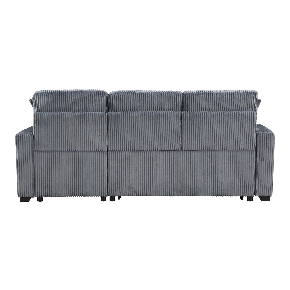 Rhett Dark Gray 3-Piece Reversible Sectional with Pull-out Bed and Hidden Storage by Homelegance at Eve Furniture