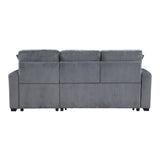 Rhett Dark Gray 3-Piece Reversible Sectional with Pull-out Bed and Hidden Storage by Homelegance at Eve Furniture