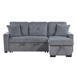 Rhett Dark Gray 3-Piece Reversible Sectional with Pull-out Bed and Hidden Storage by Homelegance at Eve Furniture