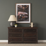Rhett Reclaimed Wood 6 Drawer Cabinet by Mercana at Eve Furniture