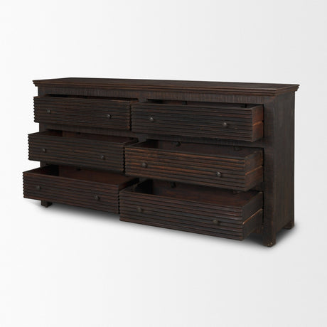 Rhett Reclaimed Wood 6 Drawer Cabinet by Mercana at Eve Furniture
