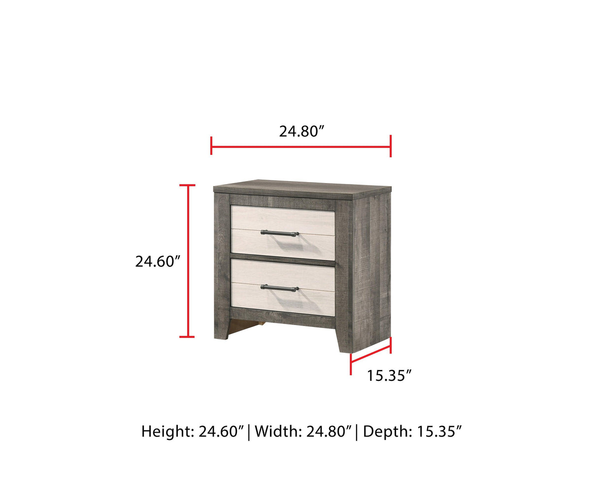 Rhett Brown and Cream Nightstand by Crown Mark at Eve Furniture
