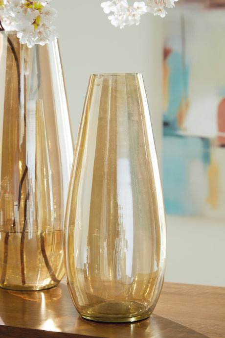 Rhettman Amber Vase by Ashley at Eve Furniture