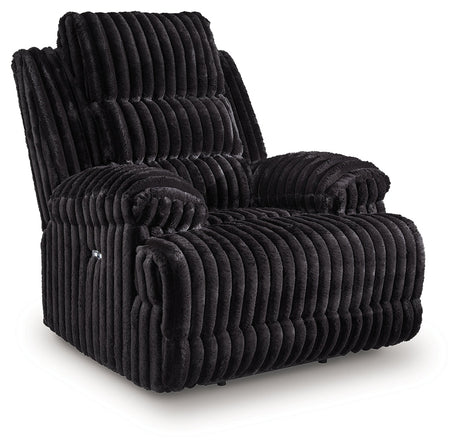 Rhine Falls Onyx Power Zero Wall Recliner by Ashley at Eve Furniture