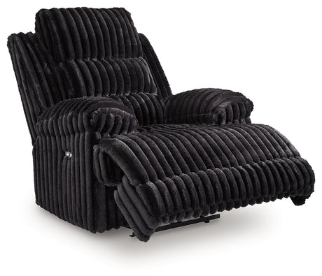 Rhine Falls Onyx Power Zero Wall Recliner by Ashley at Eve Furniture