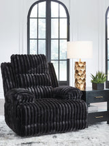 Rhine Falls Onyx Power Zero Wall Recliner by Ashley at Eve Furniture